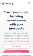 How outplayhq.com looks like on a mobile device such as an iPhone.