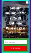 How outtherecolorado.com looks like on a mobile device such as an iPhone.