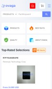 How ovaga.com looks like on a mobile device such as an iPhone.