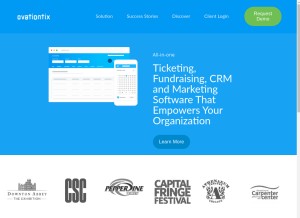 How ovationtix.com looks like on a tablet such as an iPad.