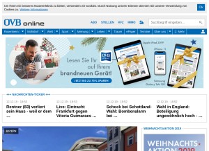 How ovb-online.de looks like on a tablet such as an iPad.