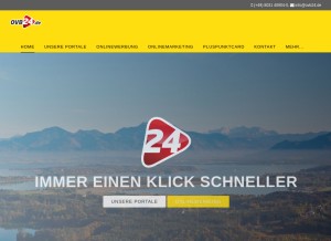 How ovb24.de looks like on a tablet such as an iPad.
