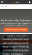 How overblog.com looks like on a mobile device such as an iPhone.