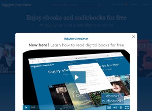 How overdrive.com looks like on a tablet such as an iPad.