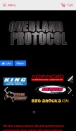 How overlandprotocol.com looks like on a mobile device such as an iPhone.