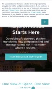 How oversightsystems.com looks like on a mobile device such as an iPhone.