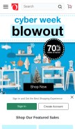 How overstock.ca looks like on a mobile device such as an iPhone.