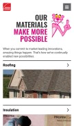How owenscorning.com looks like on a mobile device such as an iPhone.