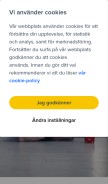 How ownit.se looks like on a mobile device such as an iPhone.