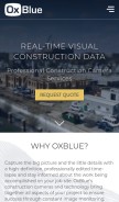 How oxblue.com looks like on a mobile device such as an iPhone.