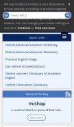 How oxfordlearnersdictionaries.com looks like on a mobile device such as an iPhone.