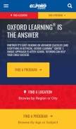 How oxfordlearning.com looks like on a mobile device such as an iPhone.