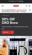 How oxo.com looks like on a mobile device such as an iPhone.