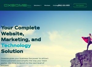 How oxsome.com looks like on a tablet such as an iPad.