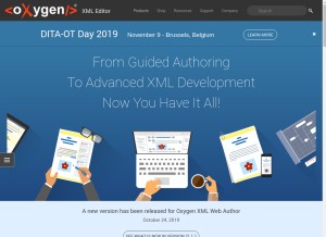 How oxygenxml.com looks like on a tablet such as an iPad.