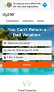 How oyster.com looks like on a mobile device such as an iPhone.