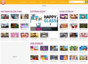 How oyunskor.com looks like on a tablet such as an iPad.