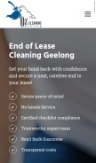 How ozcleaninggeelong.com.au looks like on a mobile device such as an iPhone.