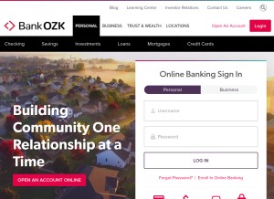 How ozk.com looks like on a tablet such as an iPad.