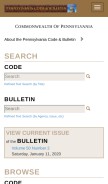 How pabulletin.com looks like on a mobile device such as an iPhone.