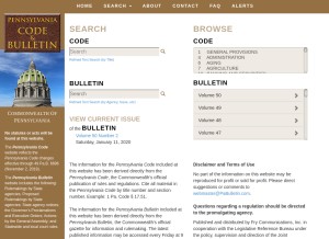 How pabulletin.com looks like on a tablet such as an iPad.
