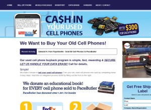 How pacebutler.com looks like on a tablet such as an iPad.