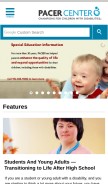 How pacer.org looks like on a mobile device such as an iPhone.
