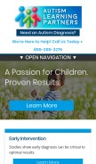 How pacificchild.com looks like on a mobile device such as an iPhone.