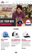 How pacificheadwear.com looks like on a mobile device such as an iPhone.