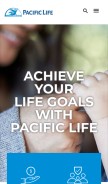 How pacificlife.com looks like on a mobile device such as an iPhone.