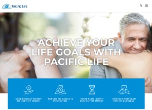 How pacificlife.com looks like on a tablet such as an iPad.