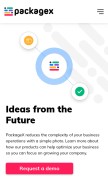 How packagex.app looks like on a mobile device such as an iPhone.
