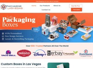 How packaginglasvegas.com looks like on a tablet such as an iPad.