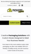 How packagingmines.com looks like on a mobile device such as an iPhone.