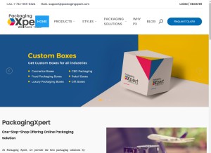 How packagingxpert.com looks like on a tablet such as an iPad.