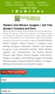 How packers-and-movers-gurgaon.in looks like on a mobile device such as an iPhone.