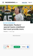 How packersnews.com looks like on a mobile device such as an iPhone.