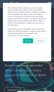 How packet.com looks like on a mobile device such as an iPhone.