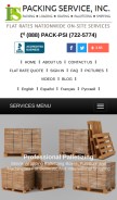 How packingserviceinc.com looks like on a mobile device such as an iPhone.