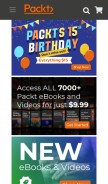 How packtpub.com looks like on a mobile device such as an iPhone.