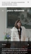 How pacorabanne.com looks like on a mobile device such as an iPhone.