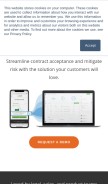 How pactsafe.com looks like on a mobile device such as an iPhone.