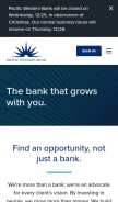How pacwest.com looks like on a mobile device such as an iPhone.
