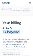 How paddle.com looks like on a mobile device such as an iPhone.