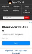 How pagalworld.cam looks like on a mobile device such as an iPhone.