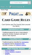 How pagat.com looks like on a mobile device such as an iPhone.