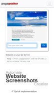 How pagepeeker.com looks like on a mobile device such as an iPhone.