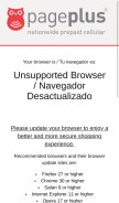 How pagepluscellular.com looks like on a mobile device such as an iPhone.