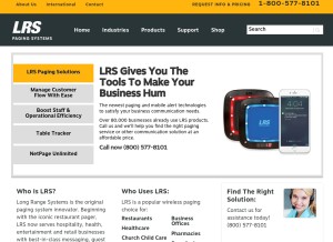 How pager.net looks like on a tablet such as an iPad.