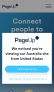How pageuppeople.com looks like on a mobile device such as an iPhone.